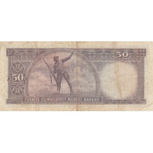 Turkey, 50 Lira, 1964, FINE / VF, p175