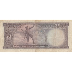 Turkey, 50 Lira, 1964, VF, p175