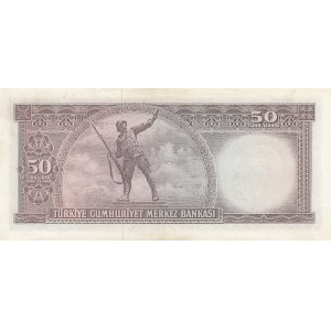 Turkey, 50 Lira, 1971, AUNC, p187A
