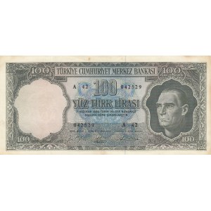 Turkey, 100 Lira, 1964, XF, p177