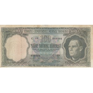 Turkey, 100 Lira, 1964, POOR, p177