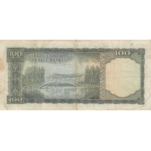 Turkey, 100 Lira, 1969, FINE (+), p182