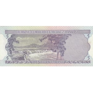Turkey, 5 Lira, 1968, UNC, p179, E90