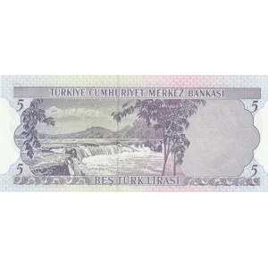 Turkey, 5 Lira, 1976, UNC, p185, L01