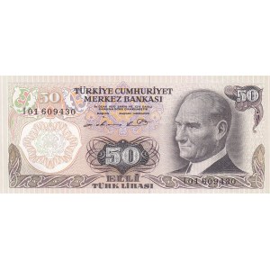 Turkey, 50 Lira, 1976, UNC, p187Aa, I01