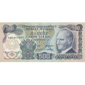 Turkey, 500 Lira, 1971, XF, p190a
