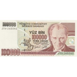 Turkey, 100.000 Lira, 1996, UNC, p205c, J79