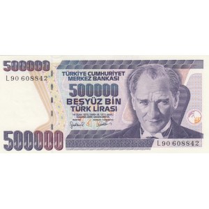 Turkey, 500.000 Lira, 1997, UNC, p212, L90