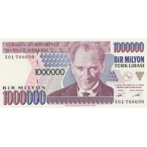 Turkey, 1.000.000 Lira, 1995, UNC, p209a, A01