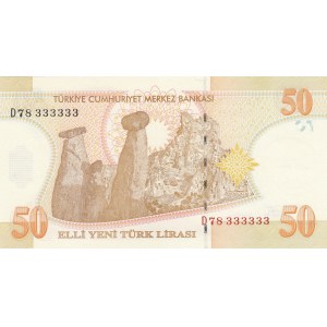 Turkey, 50 New Turkish Lira, 2005, UNC, p220, RADAR