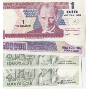 Turkey, 7. and 8. Emission 4 banknotes, AUNC