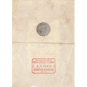 Turkey, Ottoman Empire, 50 Kurush, 1876, XF (+), p44, GALİB