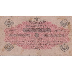 Turkey, Ottoman Empire, 1/2 Lira, 1917, POOR, p98, Cavid / Hüseyin Cahid