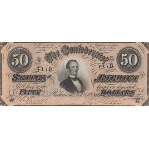 United State Of America, 50 Dollars, 1864, AUNC (-), Pg753