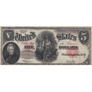 United State Of America, 5 Dollars, 1907, XF, p1986