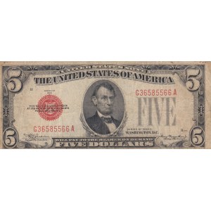 Unıted States Of America, 5 Dollars, 1928, VF, p379c