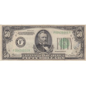 United States Of America, 50 Dollars, 1934, XF (-), P432l