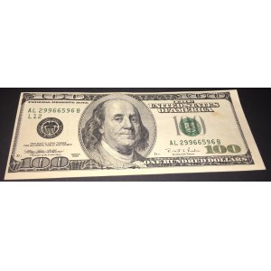 United States Of America, 100 Dollars, 1996, XF, p503