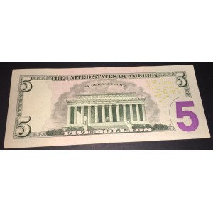 United States Of America, 5 Dollars, 2009, XF, p531