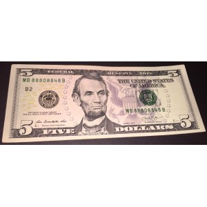 United States Of America, 5 Dollars, 2013, XF, p539