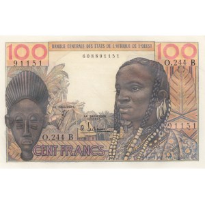 West African States, 100 Francs, 1965, UNC, p201Be