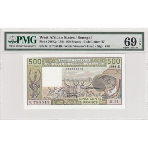 West Afrıcan States, Senegal, 500 Francs, 1984, UNC, p706kg