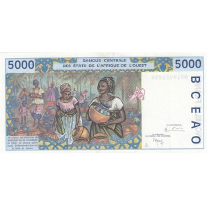 West African States, 5.000 Francs, 1999, XF, p113Af