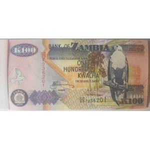 Zambia, 100 Kwacha, 2006, UNC, p38f, BUNDLE