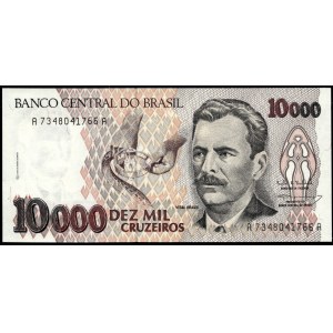 Brazil. 10000 Cruzeiros 1993 Prefix AA