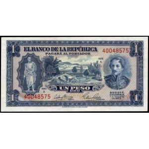 Colombia. 1 Peso 1953 Commemorative
