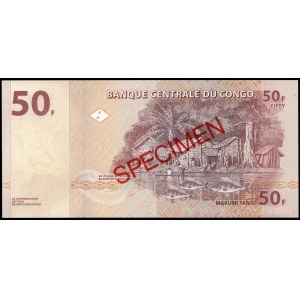Congo. 50 Francs 2007 Specimen