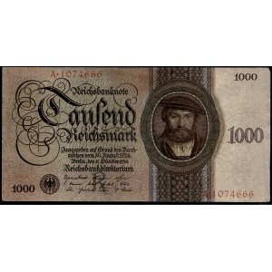 Germany. 1000 Mark 1924 Prefix A