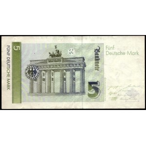 Germany. 5 Mark 1991 Prefix AA7
