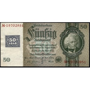 Germany. DDR 50 Marks 1948 Stamp Over 50 Marks 1929