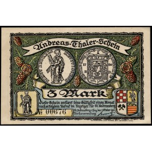 Nemecko. Hannover 3 marky / 1 Andreas Thaler 1700 (1921)