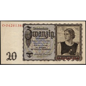 Germany. Third Reich 20 Reichsmark 1939 Prefix O