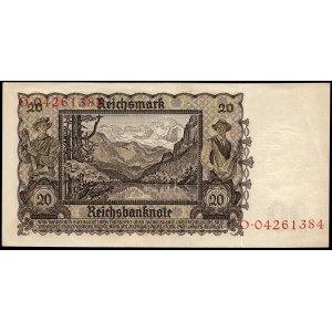 Germany. Third Reich 20 Reichsmark 1939 Prefix O