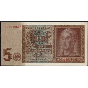 Germany. Third Reich 5 Reichsmark 1939 Prefix G