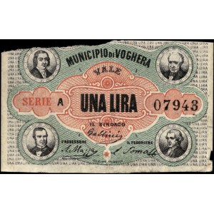 Italy. Voghera 1 Lira 1871 Provincial Bank Rare