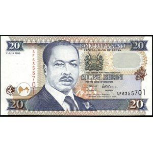 Kenya. 20 Shillings 1995