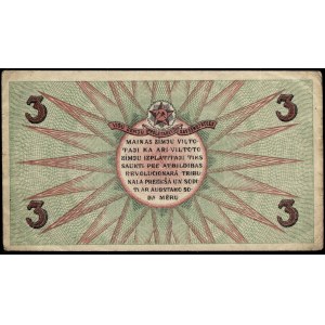 Latvia. 3 Rubli 1920