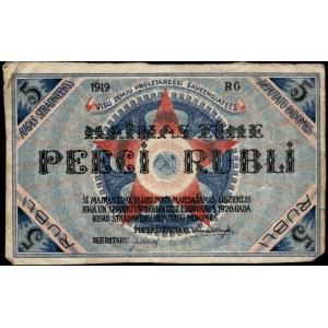 Latvia. 5 Rubli 1919
