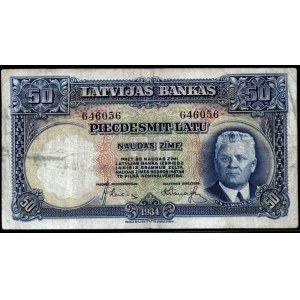Latvia. 50 Latu 1934