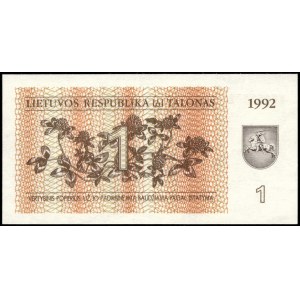 Lithuania. 1 Talonas 1992