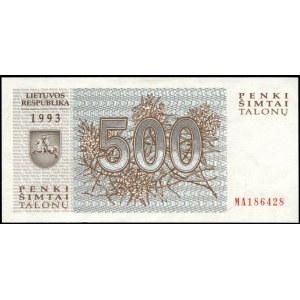 Lithuania. 500 Talonas 1993