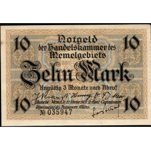 Lithuania. 10 Mark 1922 Memel