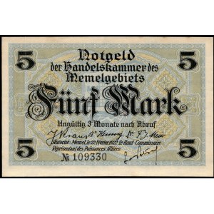 Lithuania. 5 Mark 1922 Memel