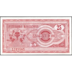 Macedonia. 25 Denari 1992