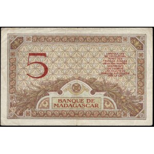 Madagascar. 5 Francs 1937
