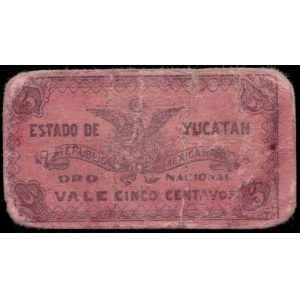 Mexico. 5 Centavos 1915 Yucatan